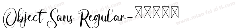 Object Sans Regular字体转换